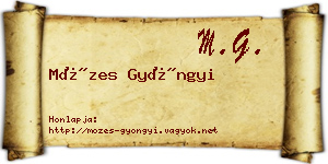 Mózes Gyöngyi névjegykártya