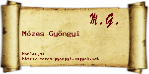 Mózes Gyöngyi névjegykártya
