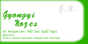 gyongyi mozes business card